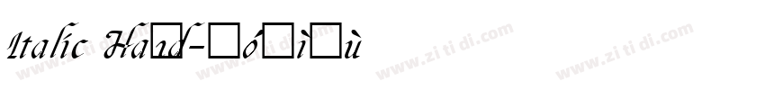 Italic Hand字体转换